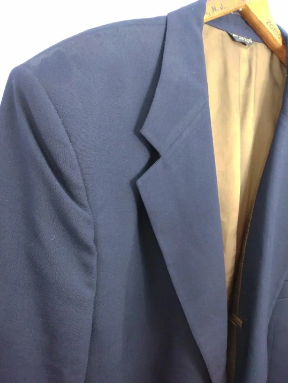 BILL BLASS Men's 54R 100% Wool Sport Jacket Blazer 2 Button Union Made USA FLAWS
